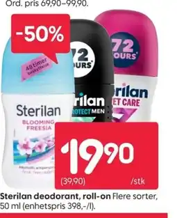 Rusta Sterilan deodorant, roll-on tilbud