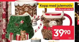 Rusta Kopp med julemotiv tilbud