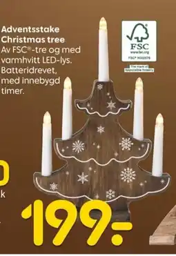 Rusta Adventsstake Christmas tree tilbud