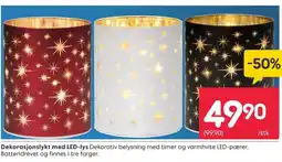 Rusta Dekorasjonslykt med LED-lys tilbud