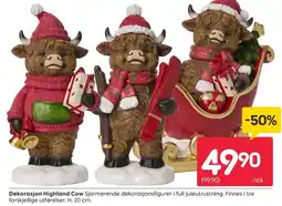 Rusta Dekorasjon Highland Cow tilbud