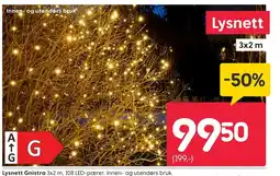 Rusta Lysnett Gnistra tilbud