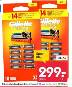 Rusta Gillette barberblad, herre tilbud