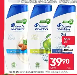 Rusta Head & Shoulders sjampo tilbud