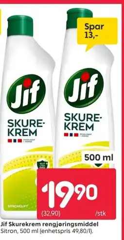 Rusta Jif Skurekrem rengjøringsmiddel tilbud