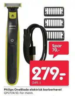 Rusta Philips OneBlade elektrisk barberhøvel tilbud