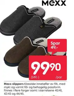 Rusta Mexx slippers tilbud