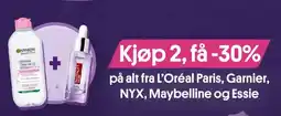 VITA På alt fra l'oréal paris, garnier, nyx, maybelline og essie tilbud