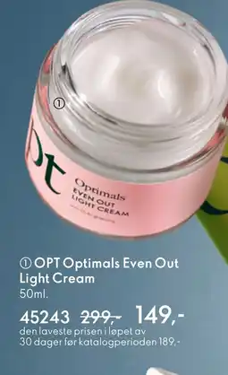 Oriflame OPT Optimals Even Out Light Cream tilbud