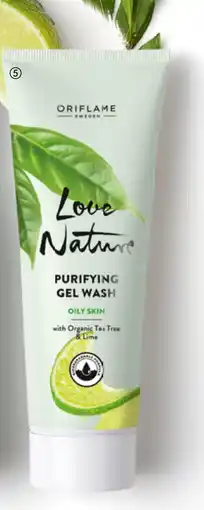 Oriflame Love Nature Purifying Gel Wash with Organic Tea Tree & Lime tilbud