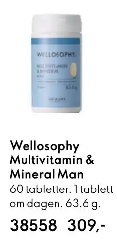 Oriflame Wellosophy Multivitamin & Mineral Man tilbud
