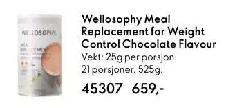 Oriflame Wellosophy Meal Replacement for Weight Control Chocolate Flavour tilbud