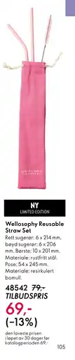 Oriflame Wellosophy Reusable Straw Set tilbud