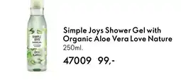Oriflame Simple Joys Shower Gel with Organic Aloe Vera Love Nature tilbud