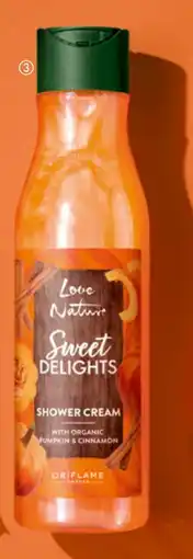 Oriflame Love Nature Sweet Delights Shower Cream with Organic Pumpkin & Cinnamon tilbud