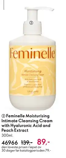 Oriflame Feminelle Moisturising Intimate Cleansing Cream with Hyaluronic Acid and Peach Extract tilbud