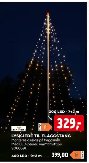 jem & fix LYSKJEDE TIL FLAGGSTANG tilbud