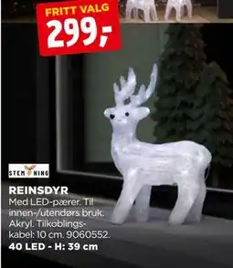 jem & fix REINSDYR, NOK 299 tilbud