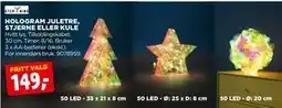 jem & fix HOLOGRAM JULETRE, STJERNE ELLER KULE, NOK 149 tilbud