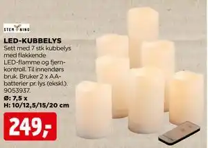 jem & fix LED-KUBBELYS, NOK 249 tilbud