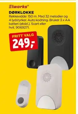 jem & fix DØRKLOKKE, NOK 249 tilbud