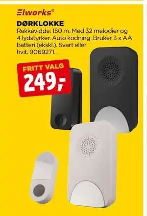 jem & fix DØRKLOKKE, NOK 249 tilbud