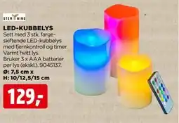 jem & fix LED-KUBBELYS, NOK 129 tilbud
