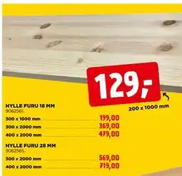 jem & fix HYLLE FURU 18 MM tilbud