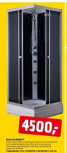 jem & fix DUSJKABINETT, NOK 4500 tilbud