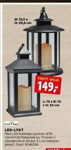 jem & fix LED-LYKT, NOK 149 tilbud