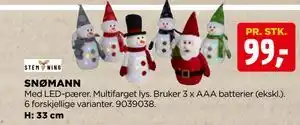 jem & fix SNØMANN, NOK 99 tilbud