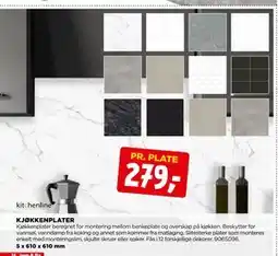jem & fix KJØKKENPLATER, NOK 279 tilbud