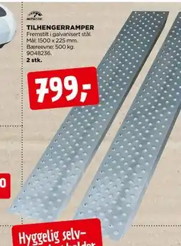 jem & fix TILHENGERRAMPER, NOK 799 tilbud