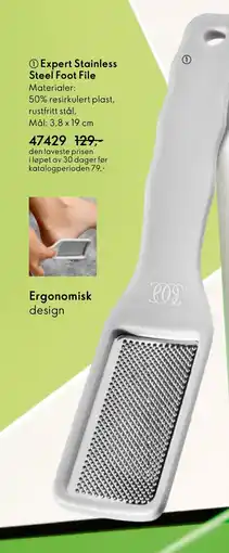 Oriflame Expert Stainless Steel Foot File tilbud