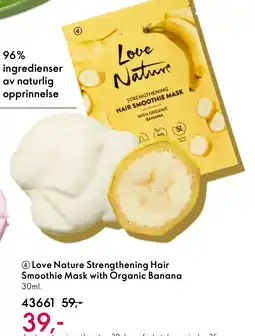 Oriflame Love Nature Strengthening Hair Smoothie Mask with Organic Banana tilbud