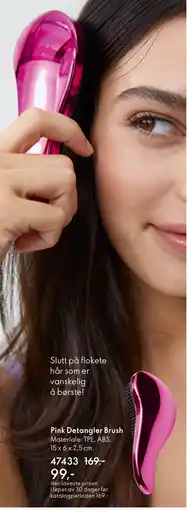 Oriflame Pink Detangler Brush tilbud
