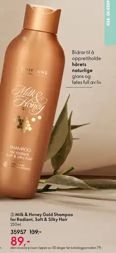 Oriflame Milk & Honey Gold Shampoo for Radiant, Soft & Silky Hair tilbud
