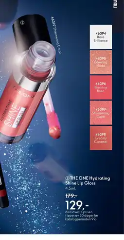 Oriflame THE ONE Hydrating Shine Lip Gloss tilbud