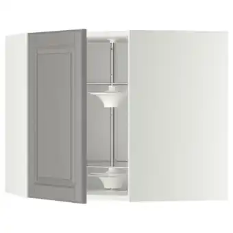 IKEA Metod Hjørneveggskap med karusell, hvit/bodbyn grå, 68x60 cm tilbud