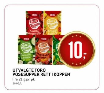 Bunnpris Utvalgte Toro Posesupper Rett I Koppen tilbud
