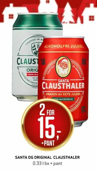 Bunnpris Santa og original clausthaler tilbud