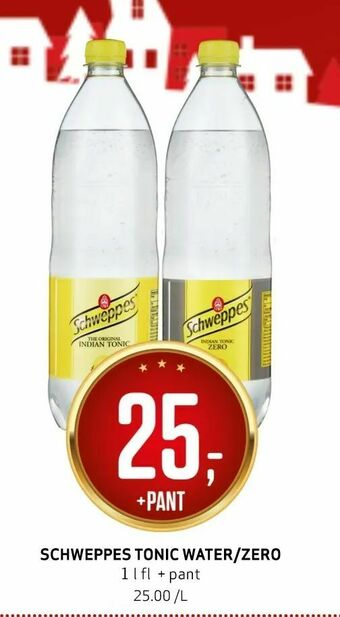 Bunnpris Schweppes tonic water/zero tilbud