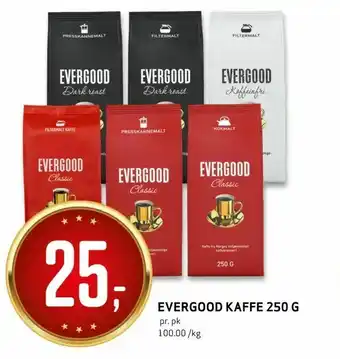 Bunnpris Evergood kaffe 250G tilbud