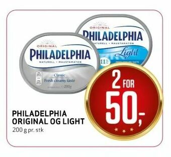 Bunnpris Philadelphia original og light tilbud