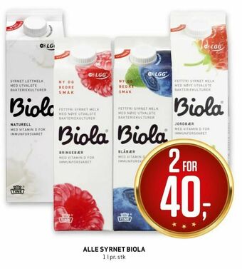 Bunnpris Alle syrnet biola tilbud