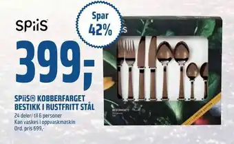 Coop Obs SPiiS® KOBBERFARGET BESTIKK I RUSTFRITT STÅL tilbud