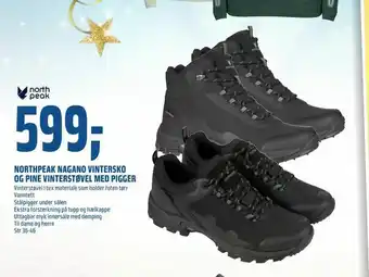 Coop Obs Northpeak nagano vintersko og pine vinterstøvel med pigger tilbud