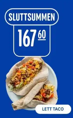 Rema 1000 LETT TACO, NOK 167.6 tilbud