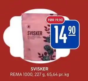 Rema 1000 SVISKER, NOK 14.9 tilbud