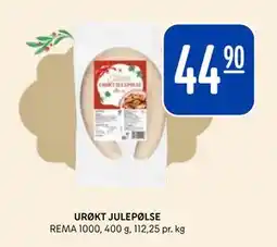 Rema 1000 URØKT JULEPØLSE, NOK 44.9 tilbud